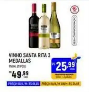 Vinho santa rita 3 medallas