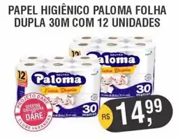 Supermercados Varandas Papel higiênico paloma folha dupla oferta