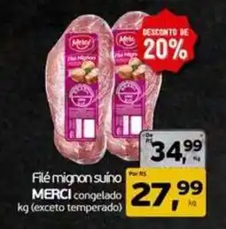 Cometa Supermercados Filé mignon suíno oferta