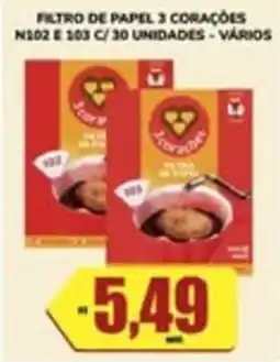 Costa Atacadão Filtro de papel 3 corações oferta
