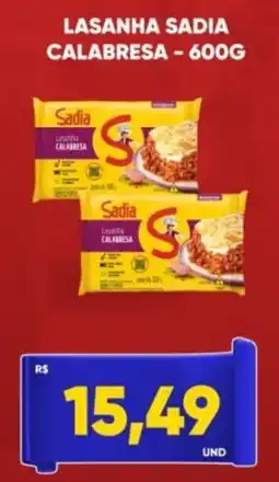 Tatico Lasanha sadia calabresa oferta