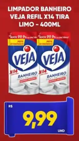 Tatico Limpador banheiro veja refil x14 tira limo oferta