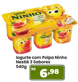 Ultrabox Logurte com polpa ninho nestlé 3 sabores oferta