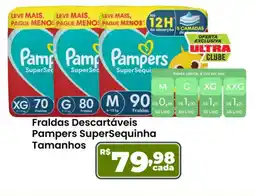 Ultrabox Fraldas descartáveis pampers supersequinha tamanhos oferta