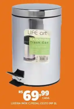 DB Supermercados Lixeira inox C/pedal cesto IMP oferta