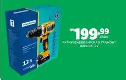 DB Supermercados Parafusadeira/furad tramont bateria 12V oferta