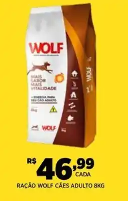 DB Supermercados Ração wolf cães adulto oferta