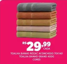DB Supermercados Toalha banho rozac aconchego toalha banho grand cores oferta