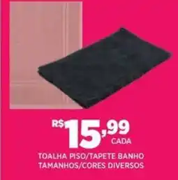 DB Supermercados Toalha piso tapete banho tamanhos cores diversos oferta