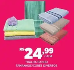 DB Supermercados Toalha banho tamanhos cores diversos oferta