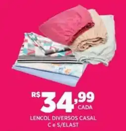 DB Supermercados Lencol diversos casal C E S/elast oferta