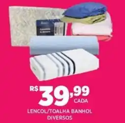 DB Supermercados Lencol toalha banhol diversos oferta