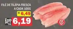 Supermercados Mendonça filé de tilápia fresca oferta