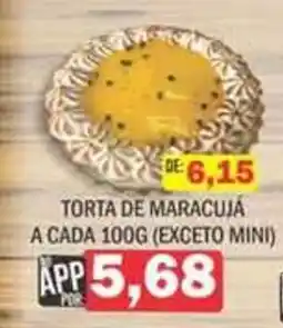 Supermercados Mendonça torta de maracujá oferta