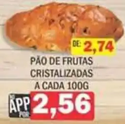 Supermercados Mendonça pão de frutas cristalizadas oferta