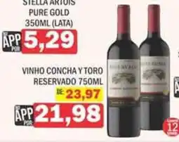 Supermercados Mendonça vinho concha y toro reservado oferta