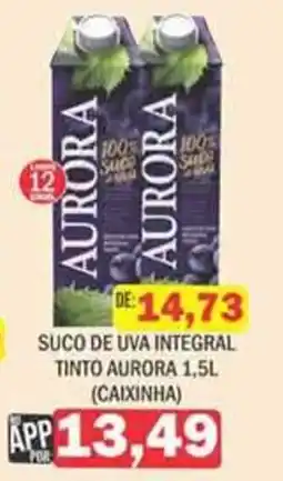 Supermercados Mendonça suco de uva integral tinto aurora oferta