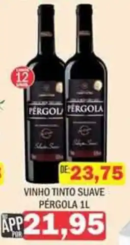 Supermercados Mendonça vinho tinto suave pergola oferta