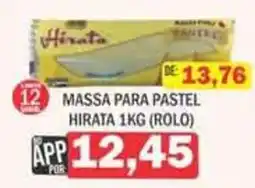 Supermercados Mendonça massa para pastel hirata 1kg (rolo) oferta
