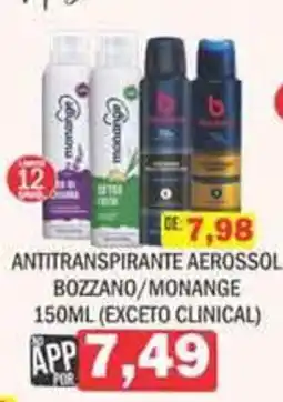 Supermercados Mendonça Antitranspirante aerossol bozzano/monange oferta