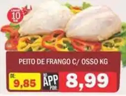 Supermercados Mendonça Peito de frango c/ osso kg oferta