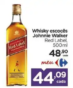Carrefour Whisky escocês Johnnie Walker Red Label oferta