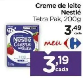 Carrefour Creme de leite Nestlé oferta