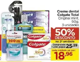Carrefour Creme dental Colgate Total Original mint oferta