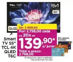 Carrefour Smart TV 55" TCL 4K QLED T6C oferta