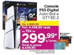 Carrefour Console PS5 Digital Astro Bot e GT7 ED 2 oferta