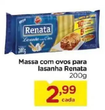 Massa com ovos para lasanha renata