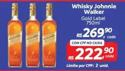 Supermercados Mateus Whisky Johnnie Walker Gold Label oferta