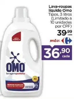Carrefour Lava-roupas líquido Omo Tipos oferta