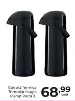 Comercial Esperança Garrafa Térmica Termolar Magic Pump Preta oferta
