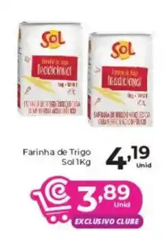 Comercial Esperança Farinha de trigo sol 1kg oferta