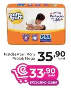 Comercial Esperança Fraldas Pom Pom Protek Mega oferta
