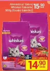 X Supermercados Alimento p/ Gatos Whiskas Sabores oferta