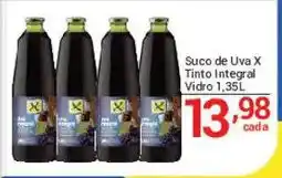 X Supermercados Suco de Uva X Tinto Integral Vidro oferta
