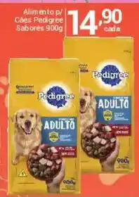 X Supermercados Alimento p/ Cães Pedigree Sabores 900g oferta