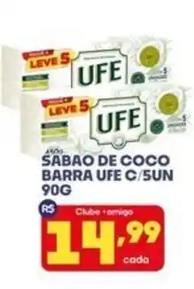 Boa Supermercados Sabão de coco barra ufe c/5un 90g oferta
