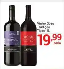 X Supermercados Vinho Góes Tradição Tipos oferta