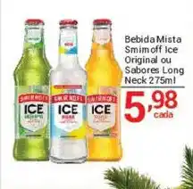 X Supermercados Bebida Mista Smirnoff Ice Original ou Sabores Long Neck oferta