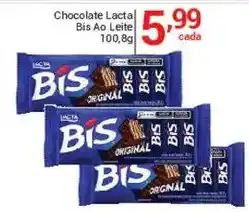 X Supermercados Chocolate Lacta Bis Ao Leite oferta