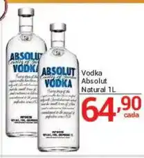 X Supermercados Vodka absolut natural oferta