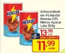 X Supermercados Achocolatado em Pó Nestlé Nescau 33% Menos Açúcar oferta