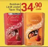 X Supermercados Bom bom lindt lindor tipos 75g oferta