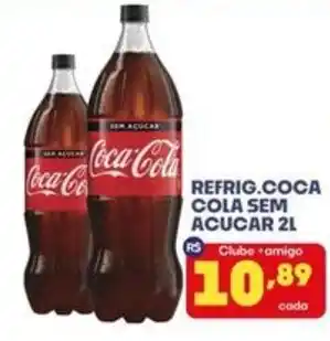 Refrig.coca cola sem acucar 2l