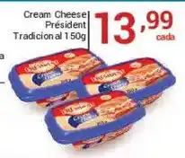 X Supermercados Cream Cheese Président Tradicional oferta