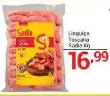 X Supermercados Linguiça Toscana Sadia oferta