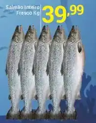 X Supermercados Salmão Inteiro Fresco oferta